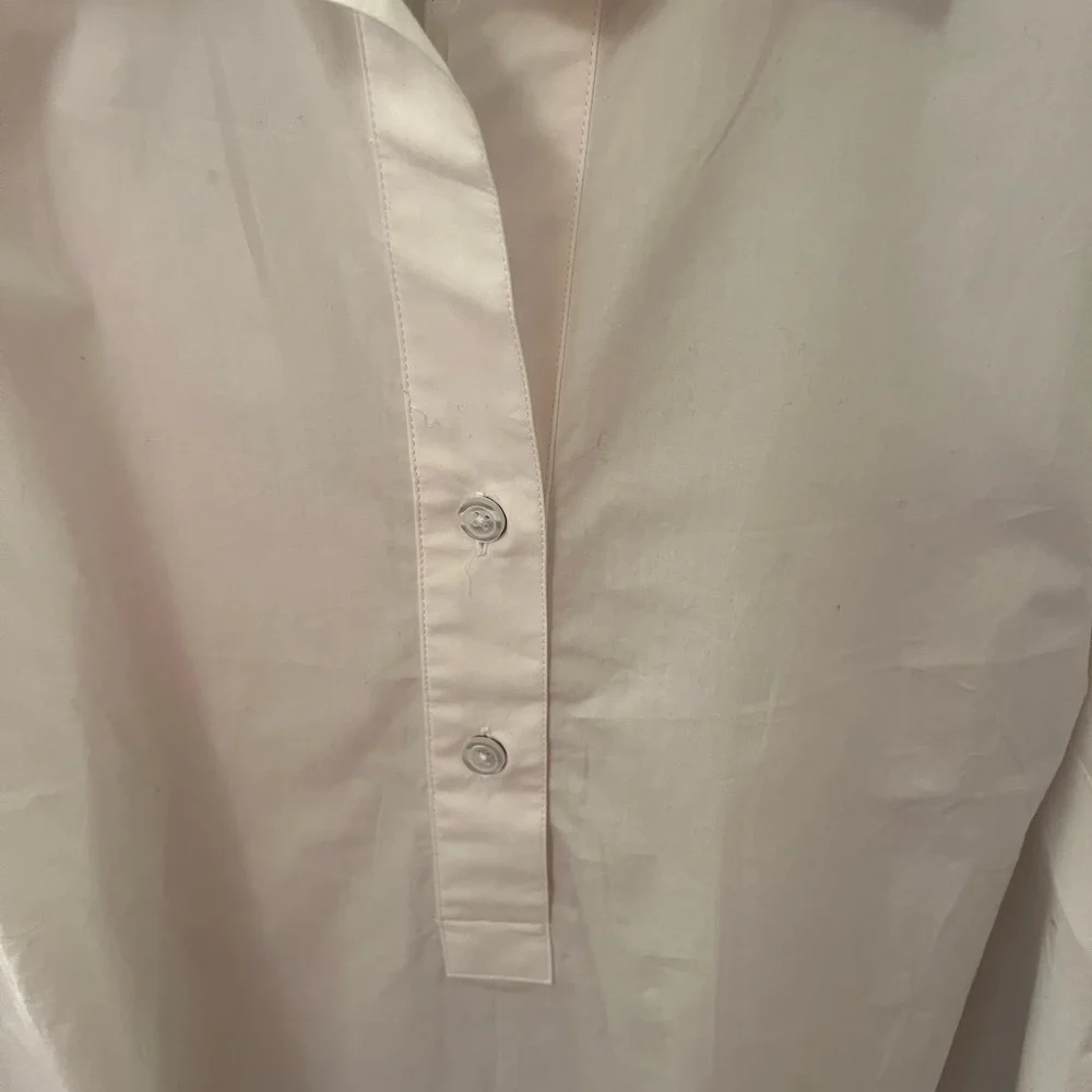Talbots Classic White popover cotton tunic - Picture 5 of 7